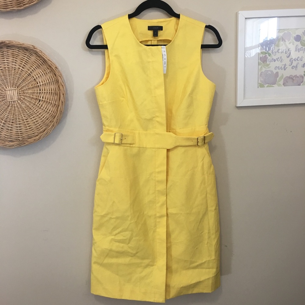 J. Crew Yellow Zip Front Cargo Dress - worn twice